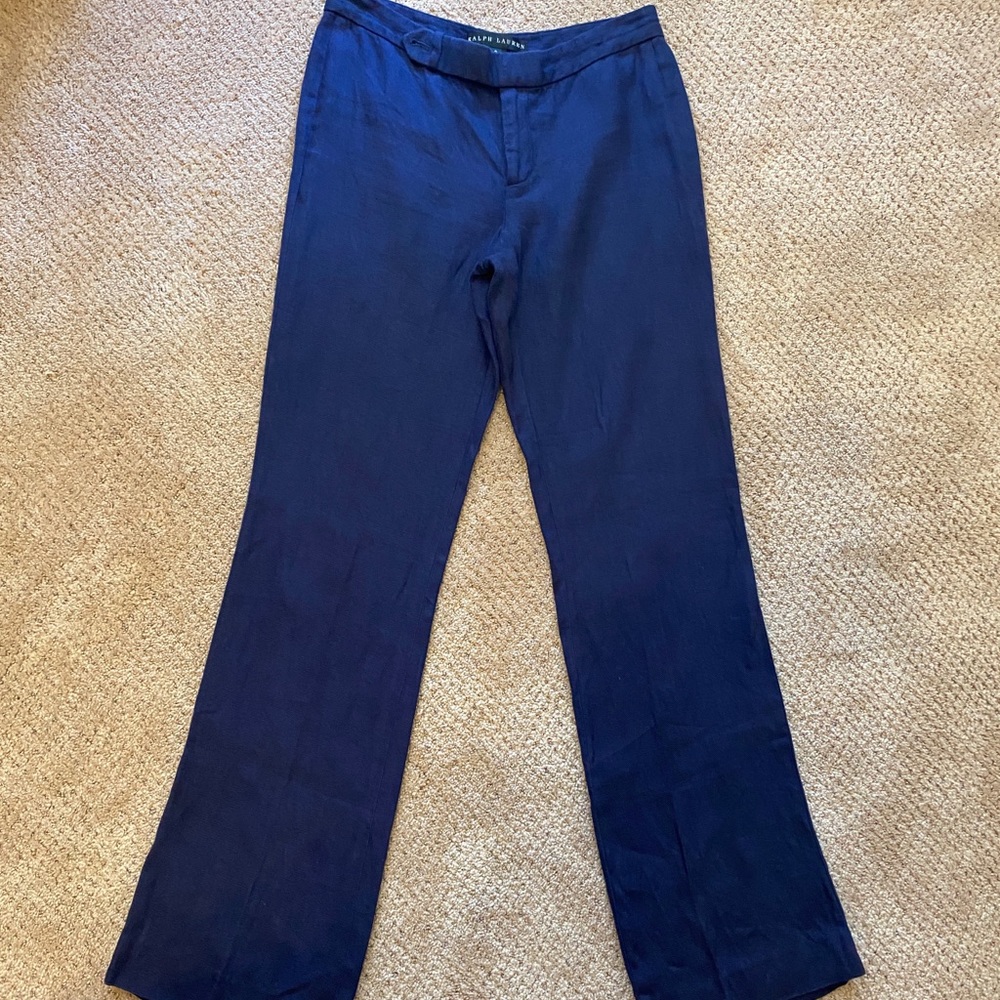 Ralph Lauren.  Blue.  Linen.